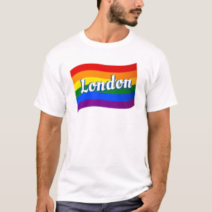 Rainbow Flag London England Gay Pride LGBT LGBTQ T-Shirt