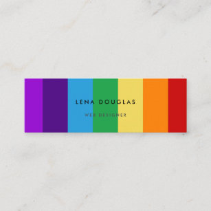Rainbow flag mini business card
