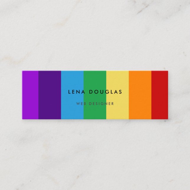 Rainbow flag mini business card (Front)