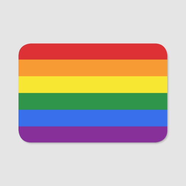 Rainbow Flag Name Tag (Front)