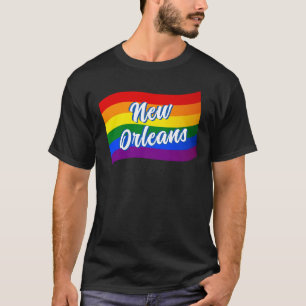 Rainbow Flag New Orleans Gay Pride LGBT LGBTQ T-Shirt