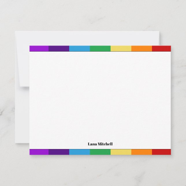 Rainbow flag note card (Front)