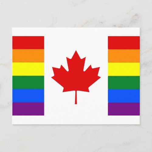 Rainbow Flag of Canada Postcard