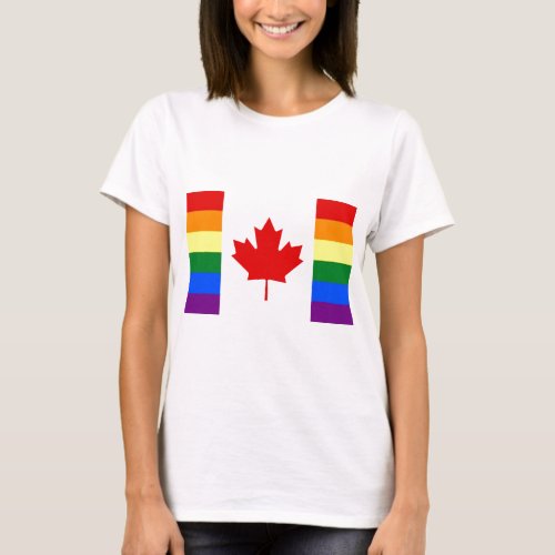 Rainbow Flag of Canada T_Shirt
