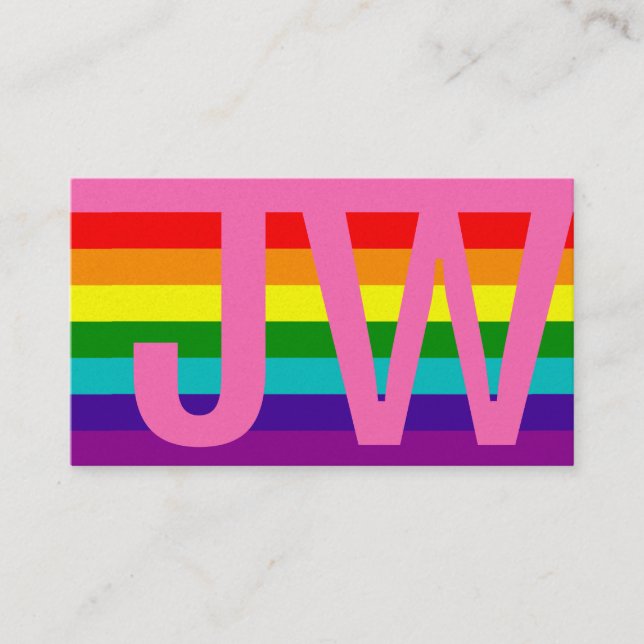 Rainbow Flag Original 8 Stripes LGBT Gay Pride Business Card (Front)