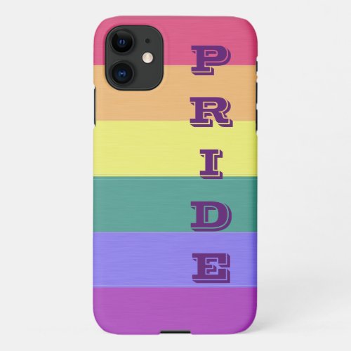 Rainbow Flag painted LGBT Pride LGBTQ iPhone Ca iPhone 11 Case