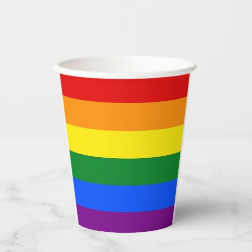 Rainbow flag paper cups