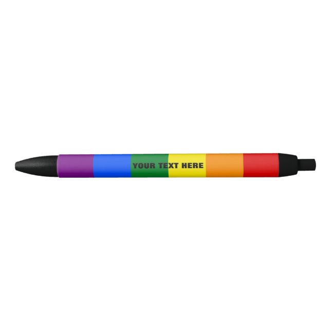 Rainbow flag pen with custom text (Front)