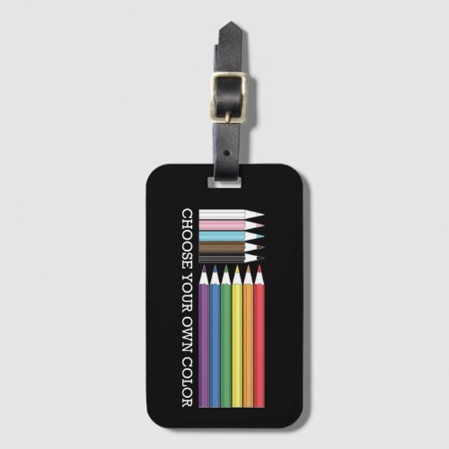 Rainbow Flag Pencils LGBTQ Progress Pride Luggage Tag