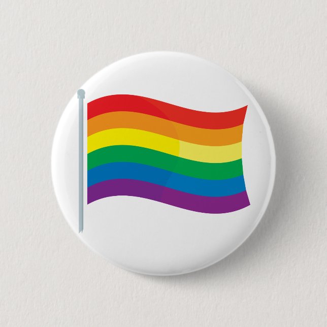 Rainbow Flag Pinback Button (Front)