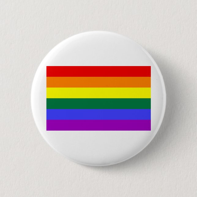 Rainbow Flag Pinback Button (Front)