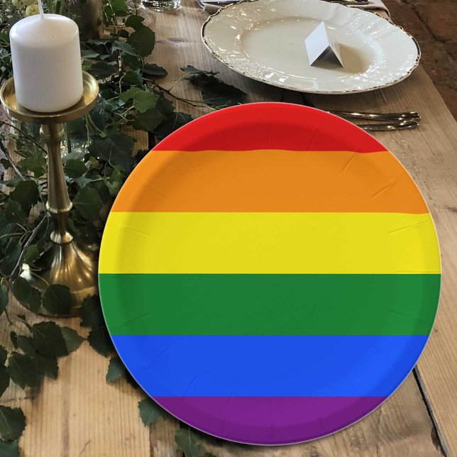 Rainbow Flag plates, Pride, Rainbow / LGBT Paper Plates (Creator Uploaded)