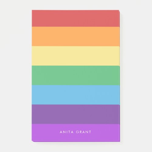 Rainbow flag post_it notes