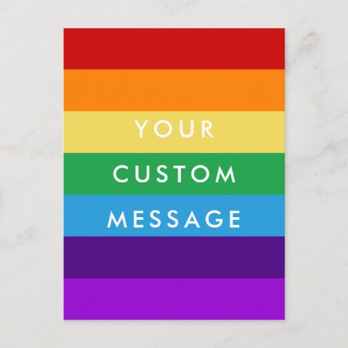 Rainbow flag postcard