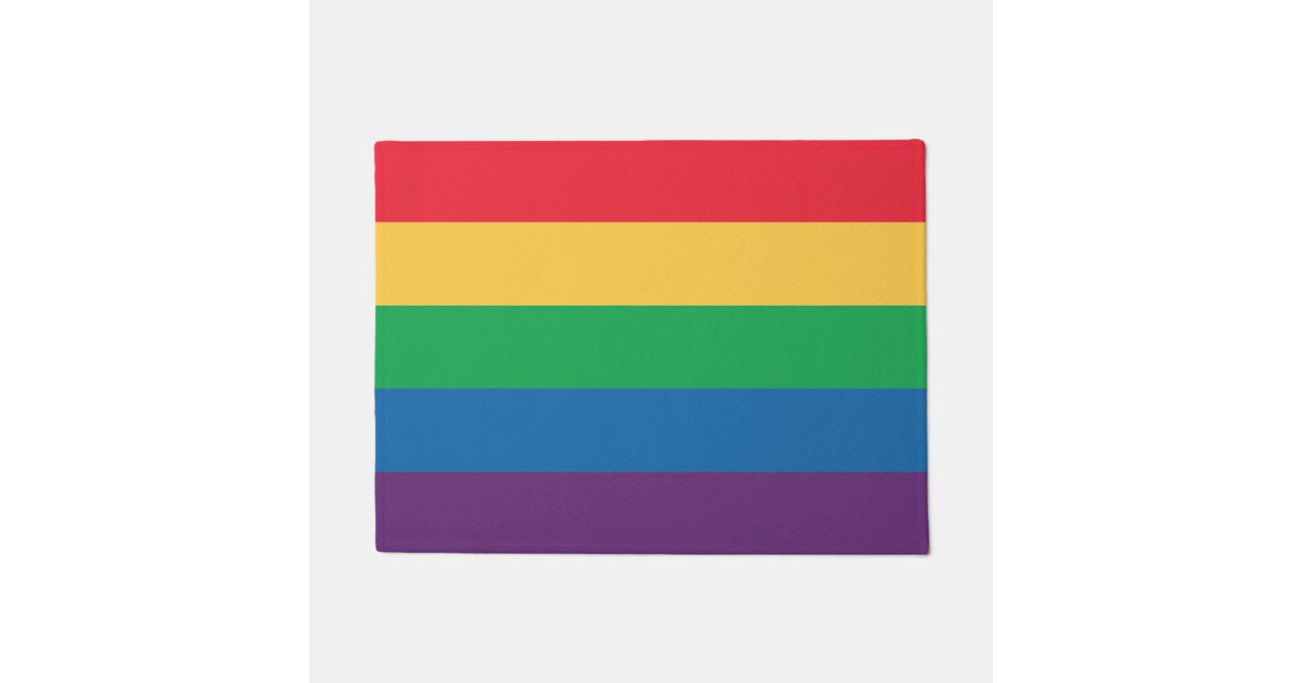 Rainbow Flag Pride Door Mat Zazzle