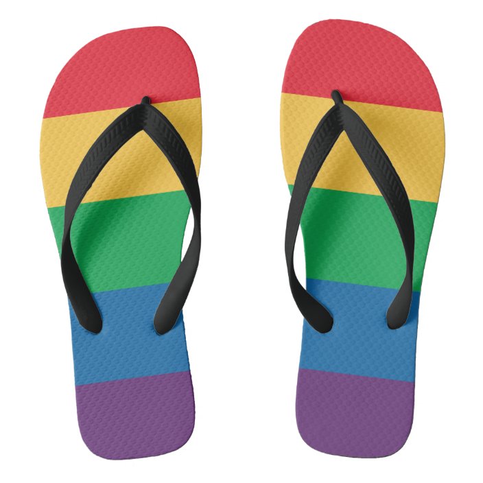pride flip flops