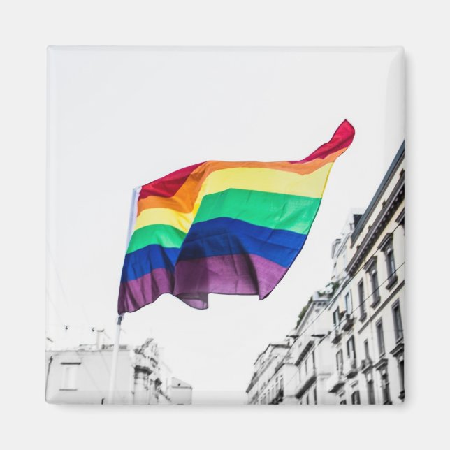 Rainbow Flag Pride Magnet (Front)
