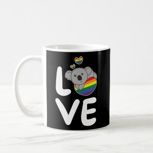 Rainbow Flag Pride Month Lgbtq Rainbow Love Koala Coffee Mug