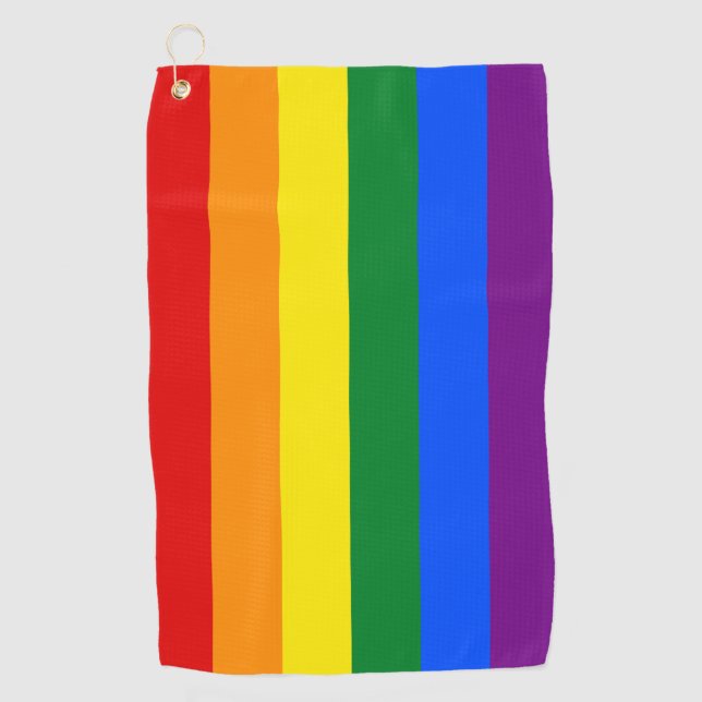 Rainbow Flag & Pride parade Golf / LGBT community  Golf Towel (Front)