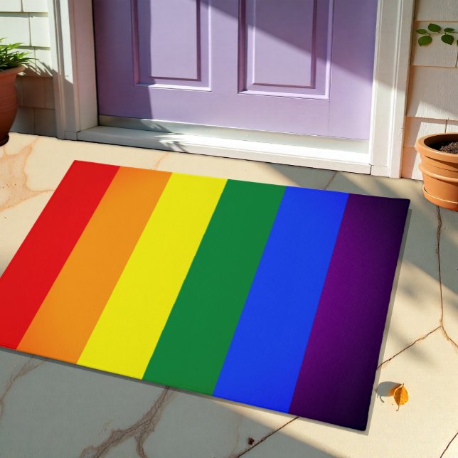 Rainbow Flag & Pride parade house / LGBT community Doormat (Creator Uploaded)