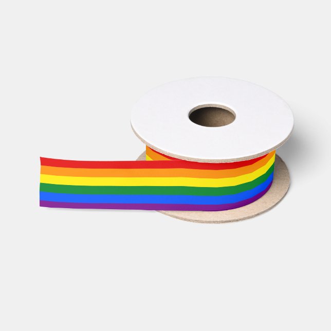 Rainbow Flag & Pride parade ribbon /LGBT community (Spool)