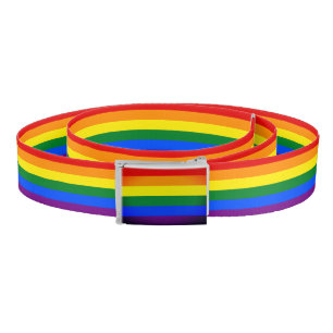Rainbow Flag & Pride Rainbow /LGBT stripes fashion Belt