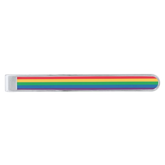Rainbow Flag Pride Tie Bar (Front)