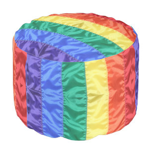 Rainbow Flag Rainbow Stripes LGBT LGBTQ+ gay pride Pouf