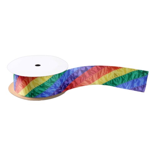 Rainbow flag rainbow stripes LGBT LGBTQ+ gay pride Satin Ribbon