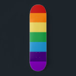 Rainbow flag skateboard<br><div class="desc">The bright colors of the rainbow to celebrate your pride,  or just your happiness!</div>