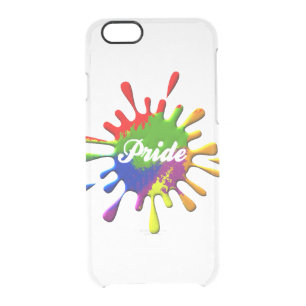 Rainbow Flag Splash Pride Clear iPhone 6/6S Case