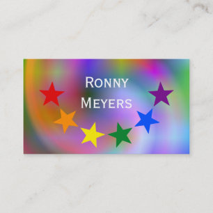 RAINBOW FLAG STARS II + your ideas Business Card