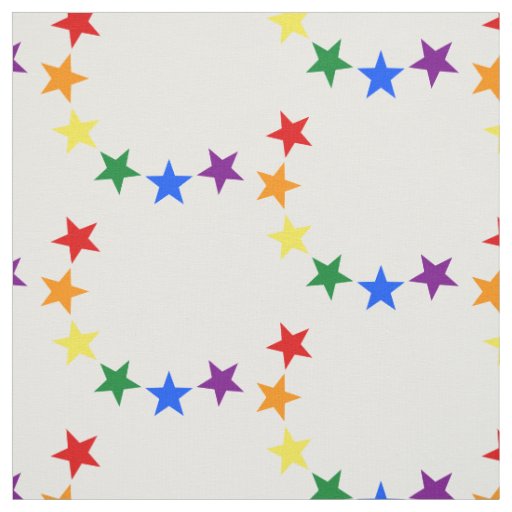 RAINBOW FLAG STARS II + your ideas Fabric