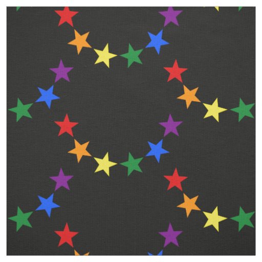 RAINBOW FLAG STARS II + your ideas Fabric