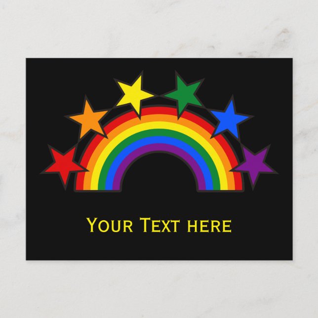 RAINBOW FLAG STARS III + your ideas Postcard (Front)