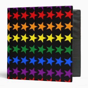 RAINBOW FLAG STARS + your ideas 3 Ring Binder