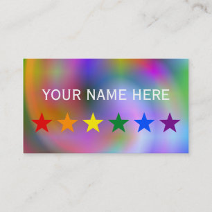 RAINBOW FLAG STARS + your ideas Business Card