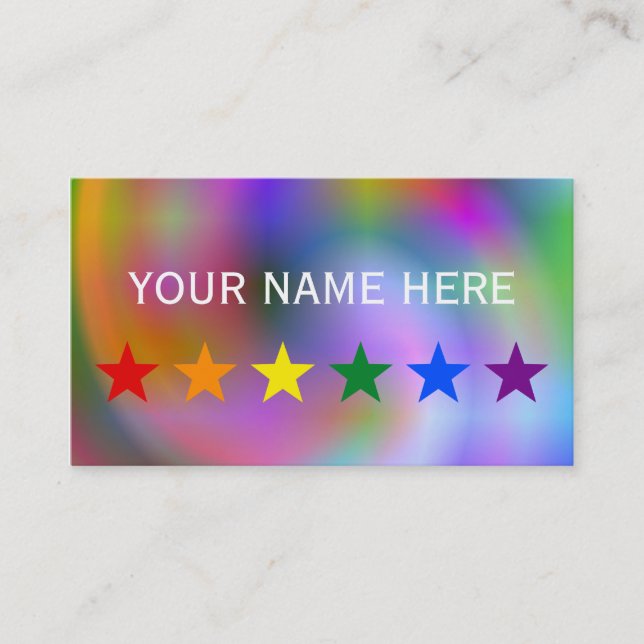 RAINBOW FLAG STARS + your ideas Business Card (Front)