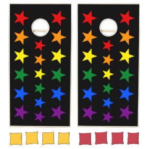 RAINBOW FLAG stars + your ideas Cornhole Set