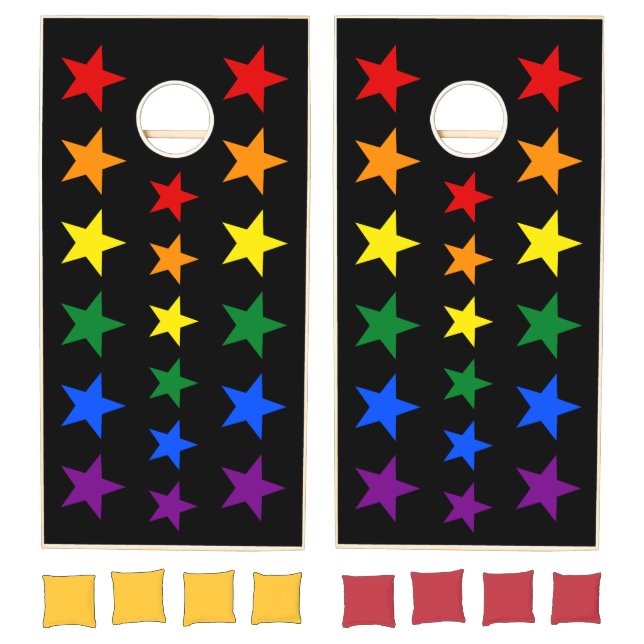 RAINBOW FLAG stars + your ideas Cornhole Set (Set)