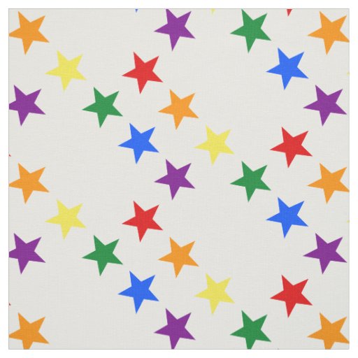 RAINBOW FLAG STARS + your ideas Fabric
