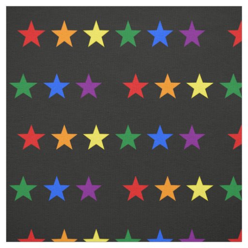 RAINBOW FLAG STARS + your ideas Fabric