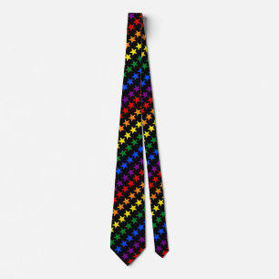 RAINBOW FLAG STARS + your ideas Neck Tie