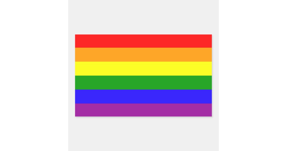 Rainbow flag stickers | Zazzle