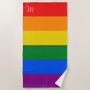 Rainbow flag stripes bath towel set
