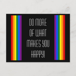 RAINBOW FLAG - STRIPES - LGBT colors Postcard