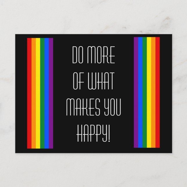 RAINBOW FLAG - STRIPES - LGBT colors Postcard (Front)