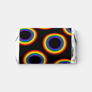 RAINBOW FLAG - STRIPES - LGBT colors Rings Hershey's Miniatures