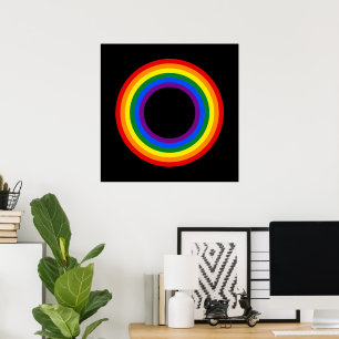RAINBOW FLAG - STRIPES - LGBT colors Rings Poster