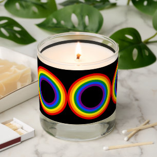 RAINBOW FLAG - STRIPES - LGBT colors Rings Scented Candle